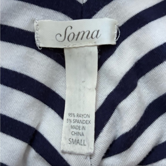 Soma Navy and White Striped Dress - Picture 5 of 6